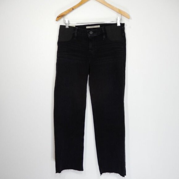 HUDSON Remi Straight Ankle Maternity JEANS Size 26 Black Stretch Denim NEW $185 - Picture 7 of 12